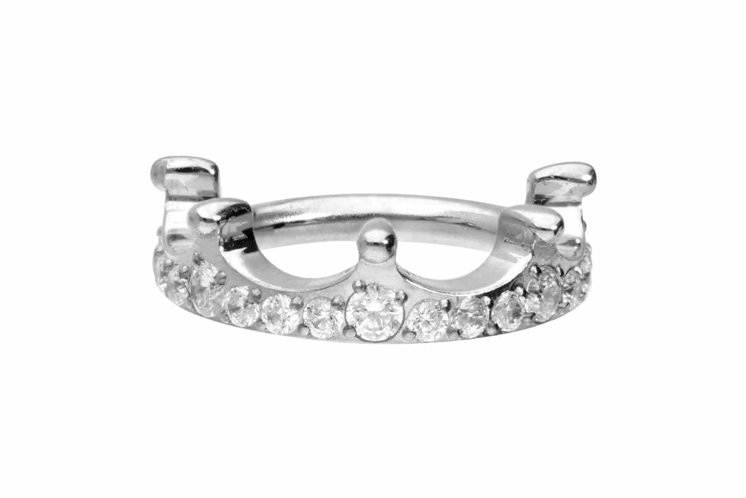 Titan Segmentring Clicker Piercing KRISTALLKRONE